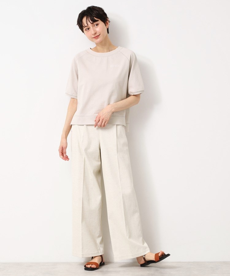デッサン(レディース)(Dessin(Ladies))の【洗える】クロップド丈ポイントロゴ入りカットソー（S～L）11