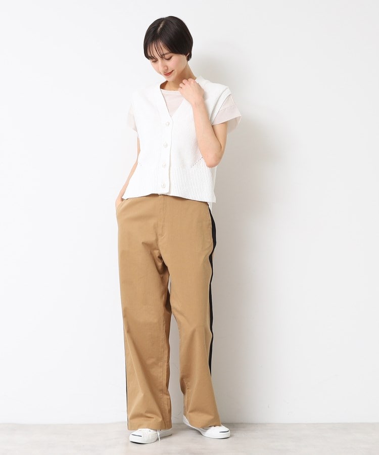デッサン(レディース)(Dessin(Ladies))の【洗える】パール調ボタン付きニットジレ6