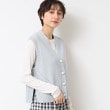 デッサン(レディース)(Dessin(Ladies))の【洗える】パール調ボタン付きニットジレ9