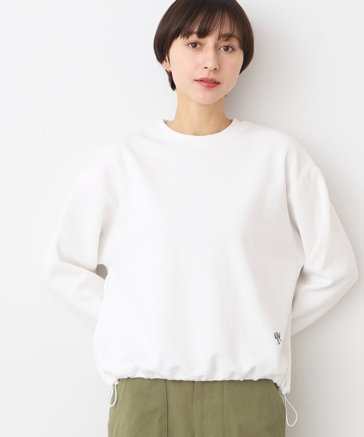 デッサン(レディース)(Dessin(Ladies))の【洗える】ドローコード付きカットソー（XS～L） ホワイト(001)