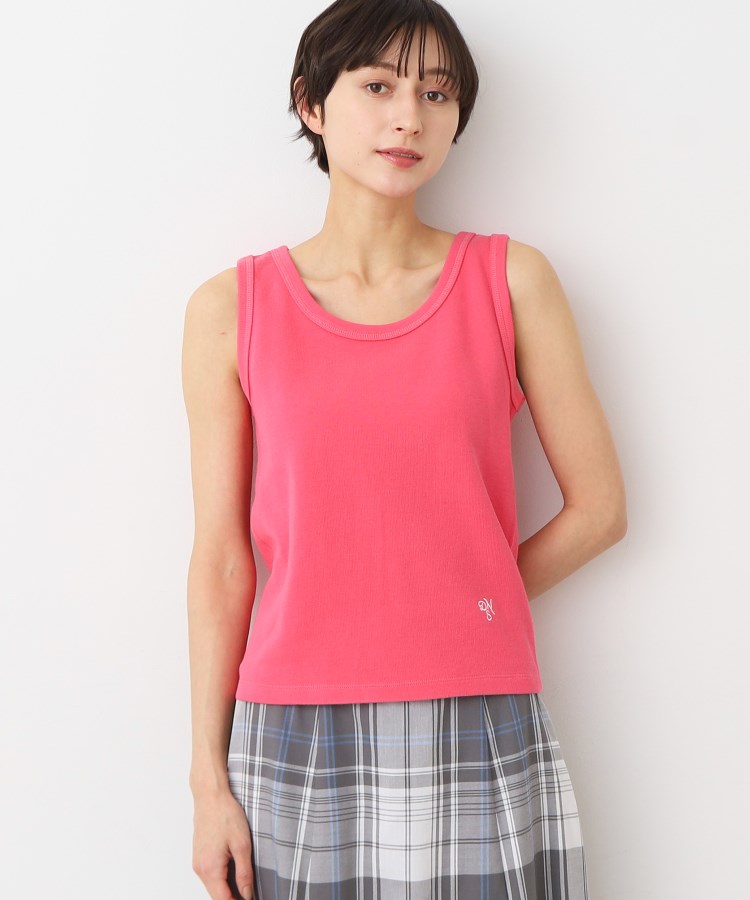 デッサン(レディース)(Dessin(Ladies))の【洗える】リブタンクトップ（S～L） ピンク(073)