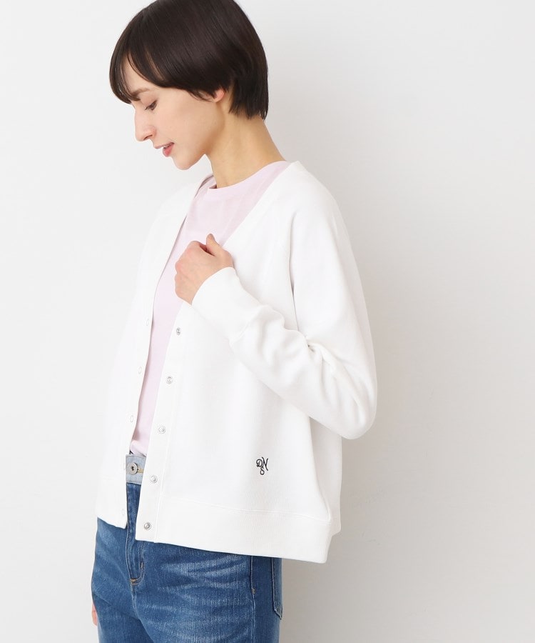 デッサン(レディース)(Dessin(Ladies))の【洗える】コットンジャージVネックカーディガン1