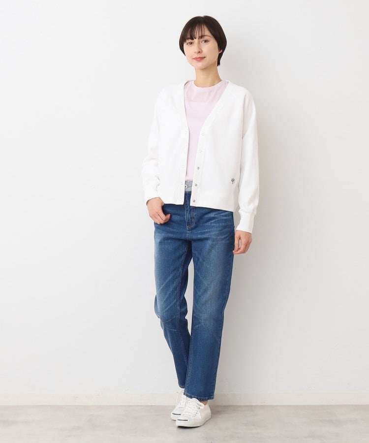 デッサン(レディース)(Dessin(Ladies))の【洗える】コットンジャージVネックカーディガン2