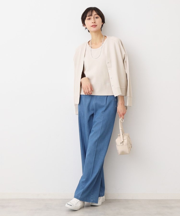 デッサン(レディース)(Dessin(Ladies))の【洗える】コットンジャージVネックカーディガン7