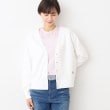 デッサン(レディース)(Dessin(Ladies))の【洗える】コットンジャージVネックカーディガン ホワイト(001)