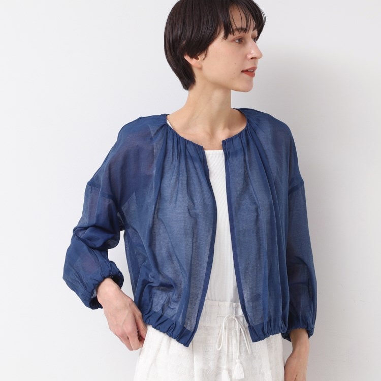 デッサン(レディース)(Dessin(Ladies))の【洗える】シアーデニムギャザージャケット デニムジャケット