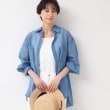デッサン(レディース)(Dessin(Ladies))の【洗える】シアーデニムシャツ ブルー(091)