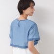 デッサン(レディース)(Dessin(Ladies))の【洗える】シアーデニムショート丈ブラウス2
