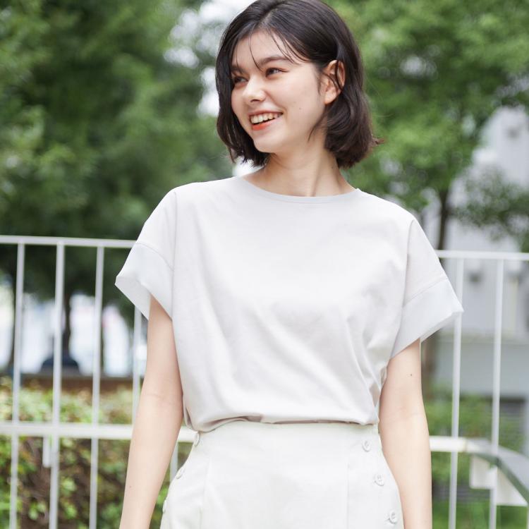 デッサン(レディース)(Dessin(Ladies))の【シリーズ累計8万枚！選べる5サイズ/6色展開/洗える】美光沢カットソー【オンにもオフにもちょうどいい】 カットソー