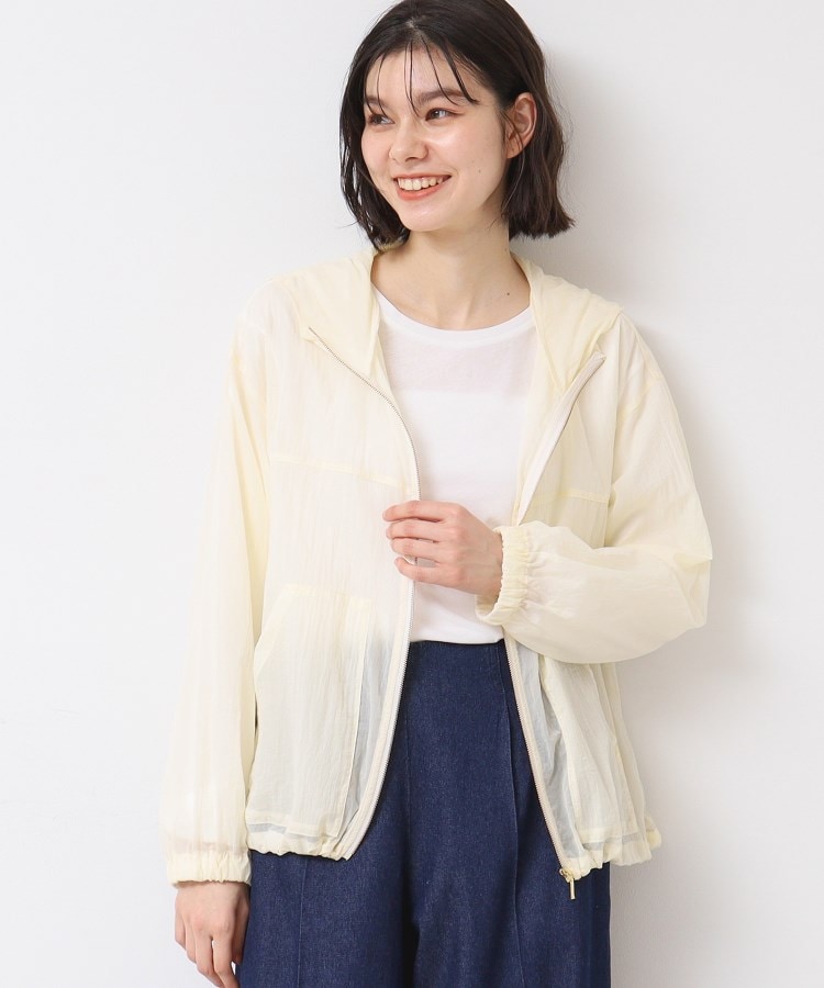 デッサン(レディース)(Dessin(Ladies))の【洗える】フーデットシアーブルゾン（S～L） アイボリー(004)