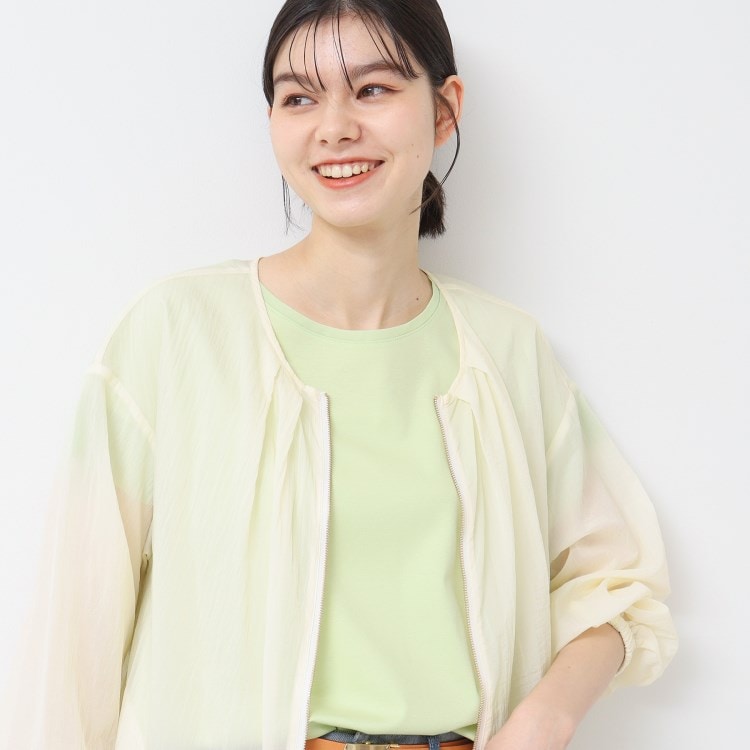 デッサン(レディース)(Dessin(Ladies))の【洗える】クルーネックブルゾン（S～L） ブルゾン/ジャンバー