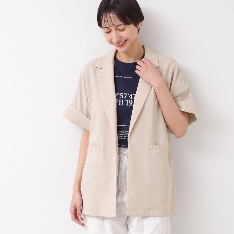 デッサン(レディース)(Dessin(Ladies))の【洗える】半袖テーラードジャケット テーラードジャケット
