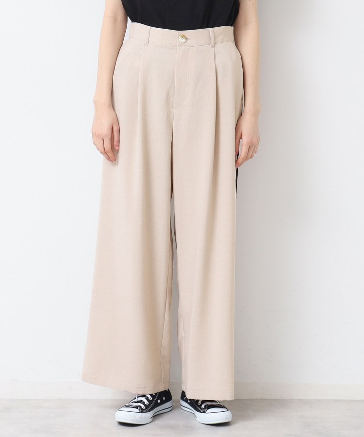 デッサン(レディース)(Dessin(Ladies))の【セットアップ可能・洗える】タック入りワイドパンツ（S～L）12
