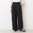 デッサン(レディース)(Dessin(Ladies))の【後ろゴム・洗える・セットアップ可能】タック入りワイドパンツ（S～L） ブラック(019)