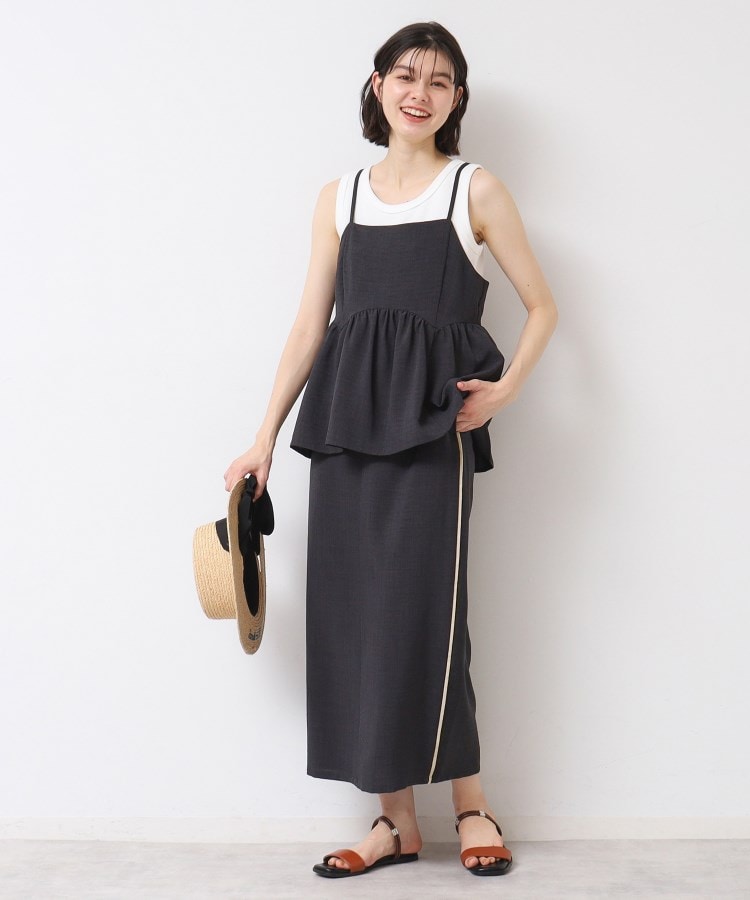 デッサン(レディース)(Dessin(Ladies))の【セットアップ可能・洗える】配色ラインストレートスカート（S～L）3