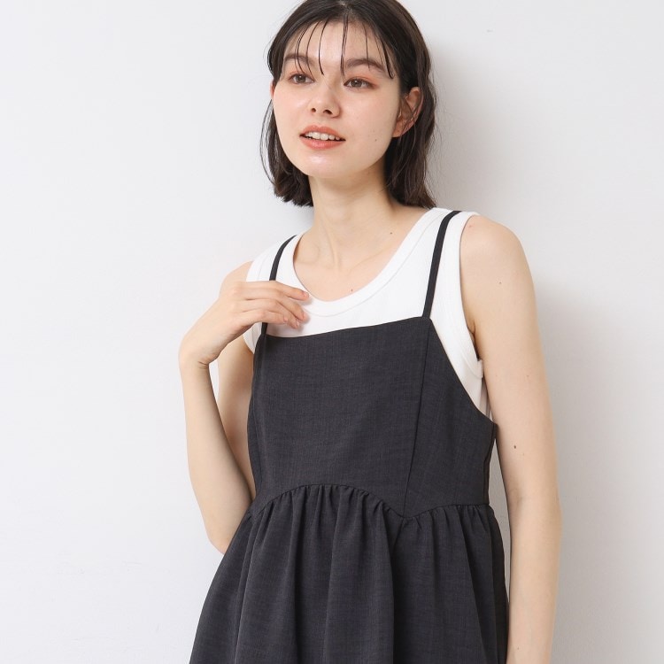 デッサン(レディース)(Dessin(Ladies))の【セットアップ可能・洗える】切り替えギャザー入りキャミソール タンクトップ・キャミソール