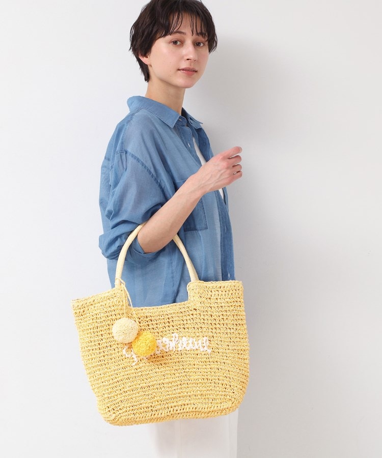 デッサン(レディース)(Dessin(Ladies))の【軽量・A4収納可】ポンポンチャームペーパーロゴトートバッグ5