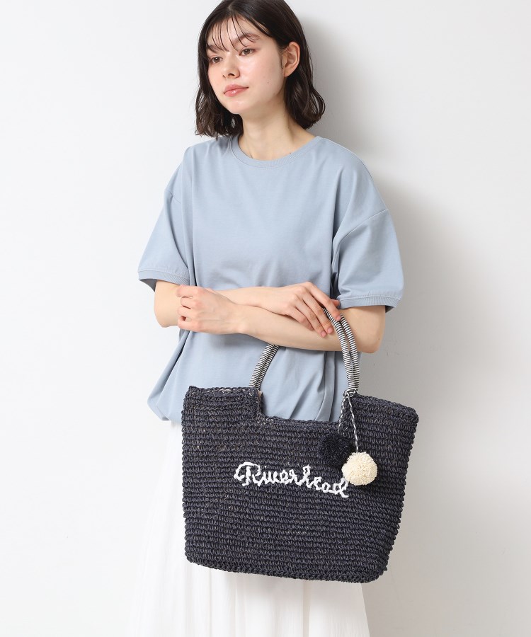 デッサン(レディース)(Dessin(Ladies))の【軽量・A4収納可】ポンポンチャームペーパーロゴトートバッグ7