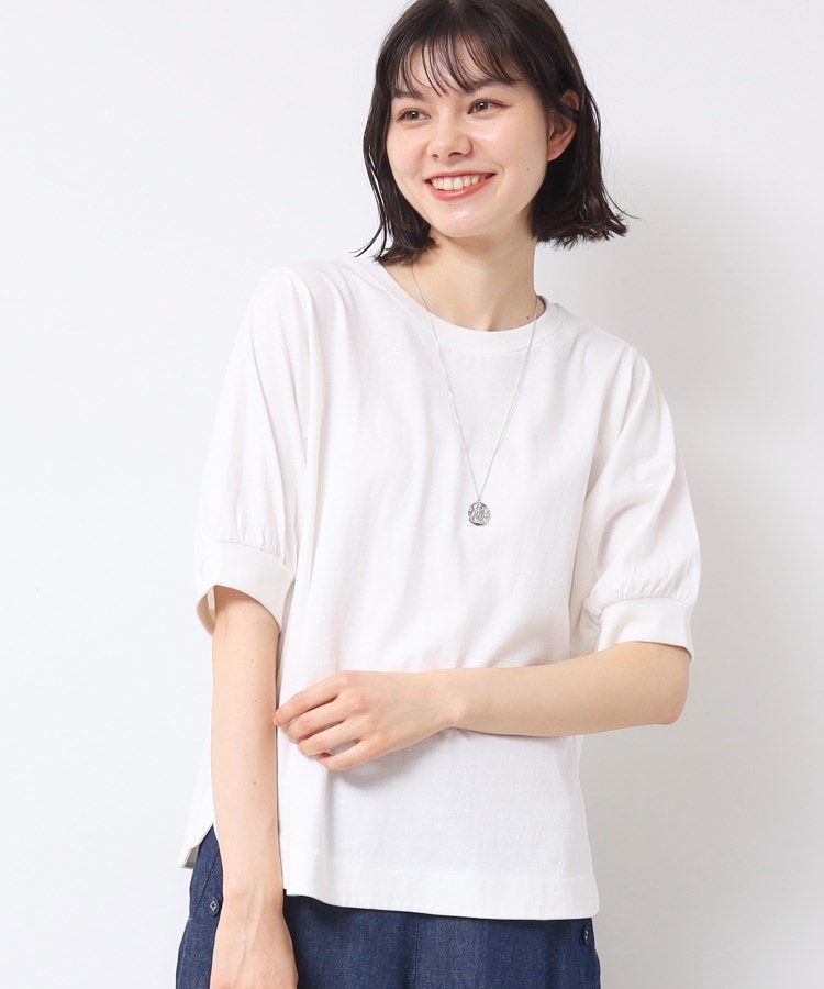 デッサン(レディース)(Dessin(Ladies))の【洗える】パフスリーブカットソー（XS～L） ホワイト(002)