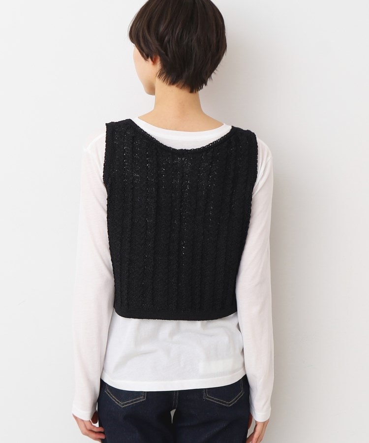 デッサン(レディース)(Dessin(Ladies))の【洗える】クロップド丈Vネックニットベスト11
