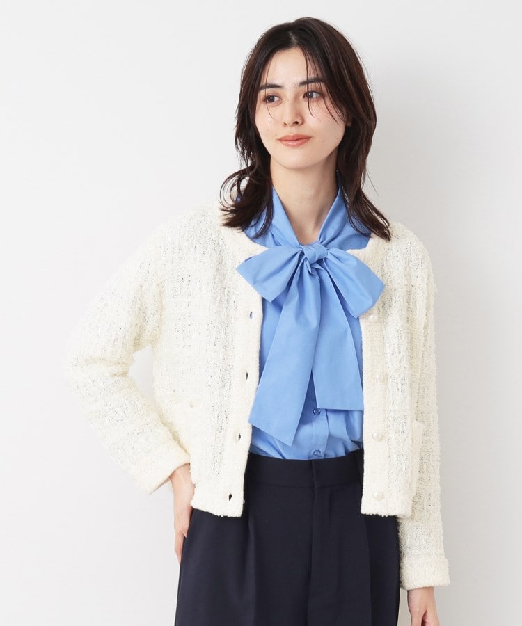 デッサン(レディース)(Dessin(Ladies))の【春SALE・洗える】ニットツィードカーディガン1