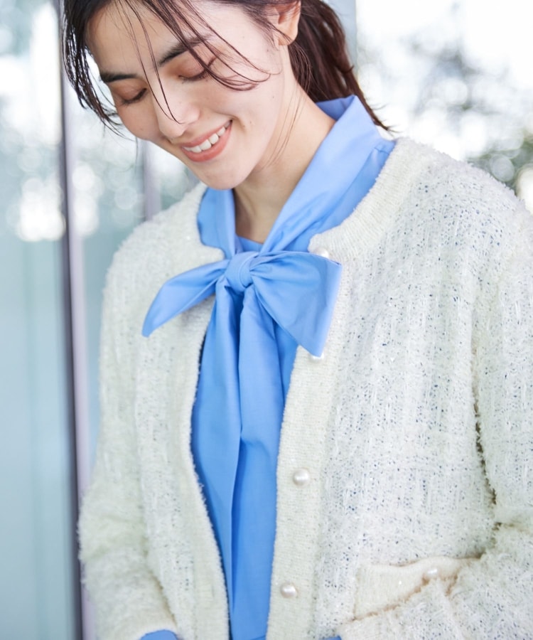 デッサン(レディース)(Dessin(Ladies))の【春SALE・洗える】ニットツィードカーディガン6
