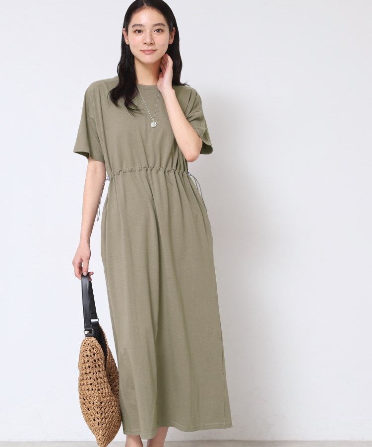 デッサン(レディース)(Dessin(Ladies))の【洗える】ドロスト付きジャージワンピース5