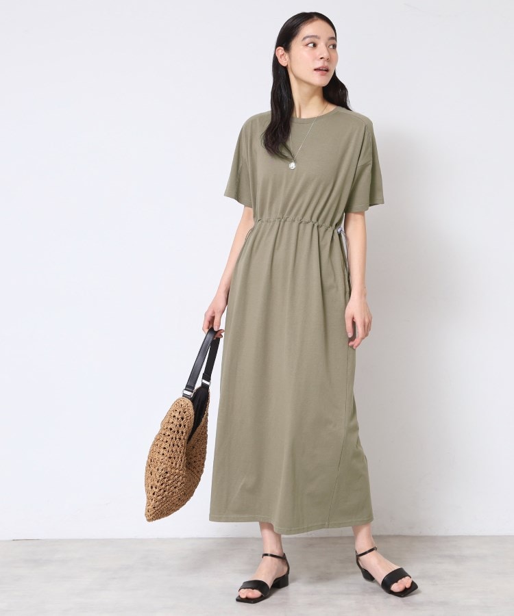 デッサン(レディース)(Dessin(Ladies))の【洗える】ドロスト付きジャージワンピース6