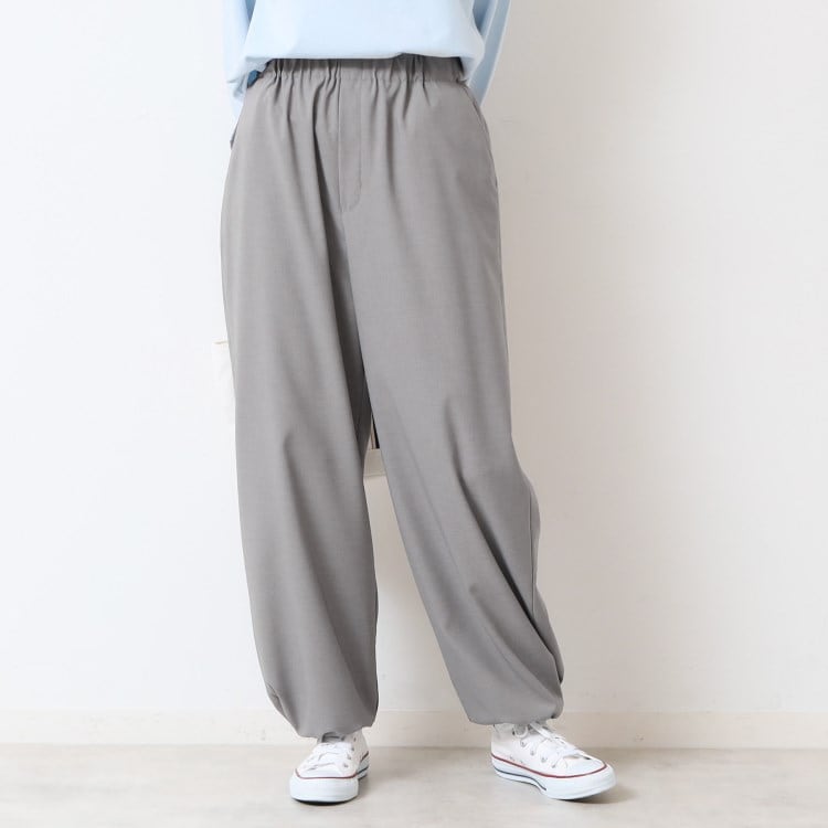 デッサン(レディース)(Dessin(Ladies))の【ウエストゴム・洗える】裾ドロスト付きパンツ（S～L） フルレングスパンツ