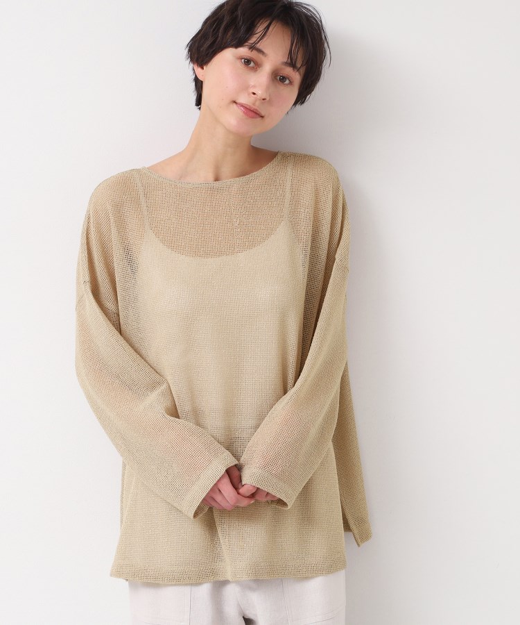 デッサン(レディース)(Dessin(Ladies))の【前後2WAY・洗える】ラメ入りオーバーサイズメッシュブラウス15