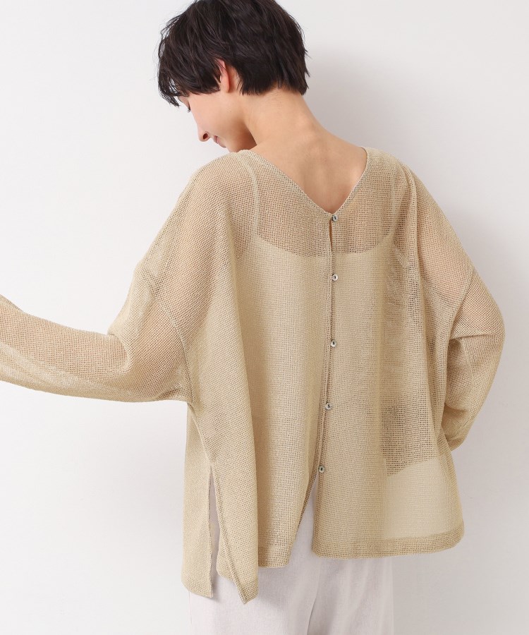 デッサン(レディース)(Dessin(Ladies))の【前後2WAY・洗える】ラメ入りオーバーサイズメッシュブラウス16