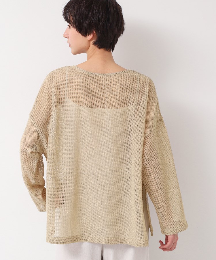 デッサン(レディース)(Dessin(Ladies))の【前後2WAY・洗える】ラメ入りオーバーサイズメッシュブラウス18