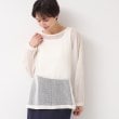 デッサン(レディース)(Dessin(Ladies))の【前後2WAY・洗える】ラメ入りオーバーサイズメッシュブラウス1