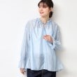 デッサン(レディース)(Dessin(Ladies))の【洗える】フリルリボンブラウス サックスブルー(090)
