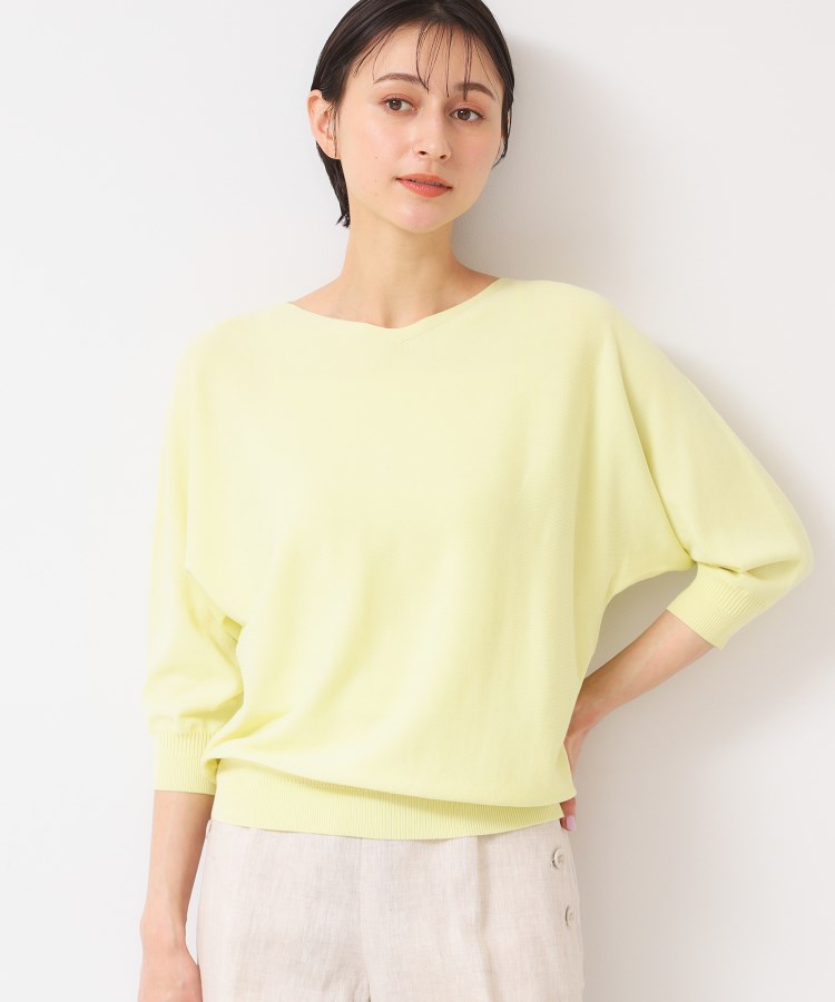 デッサン(レディース)(Dessin(Ladies))の【選べる7色展開・洗える】後ろボタンニットプルオーバー七分袖（XS～L）18