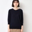 デッサン(レディース)(Dessin(Ladies))の【選べる7色展開・洗える】後ろボタンニットプルオーバー七分袖（XS～L）35
