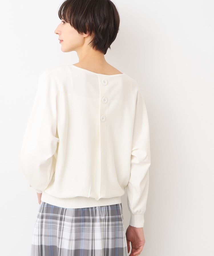 洗える】後ろボタンニットプルオーバー長袖(XS~L)(ニット 洗える】後ろボタンニットプルオーバー長袖(XS~L)(ニット