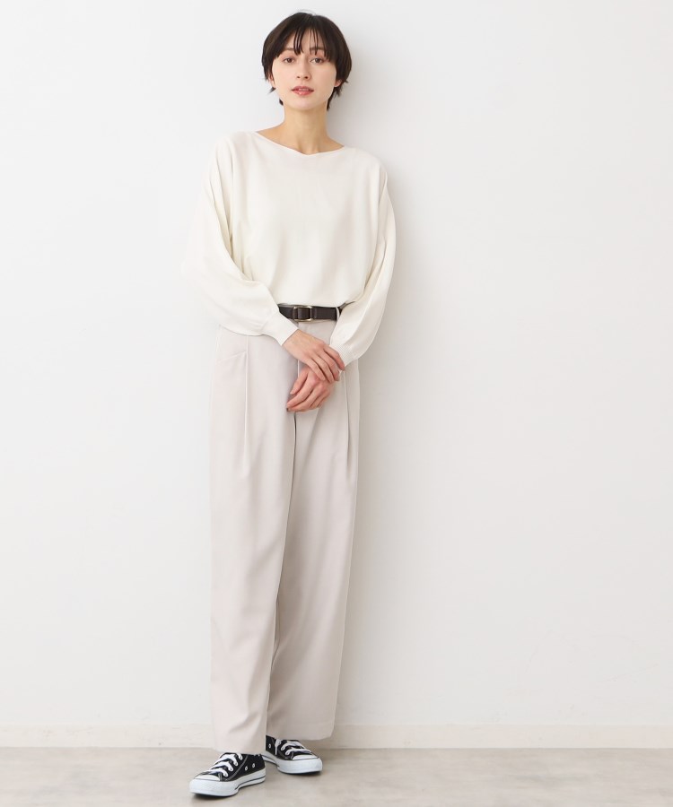 洗える】後ろボタンニットプルオーバー長袖(XS~L)(ニット 洗える】後ろボタンニットプルオーバー長袖(XS~L)(ニット