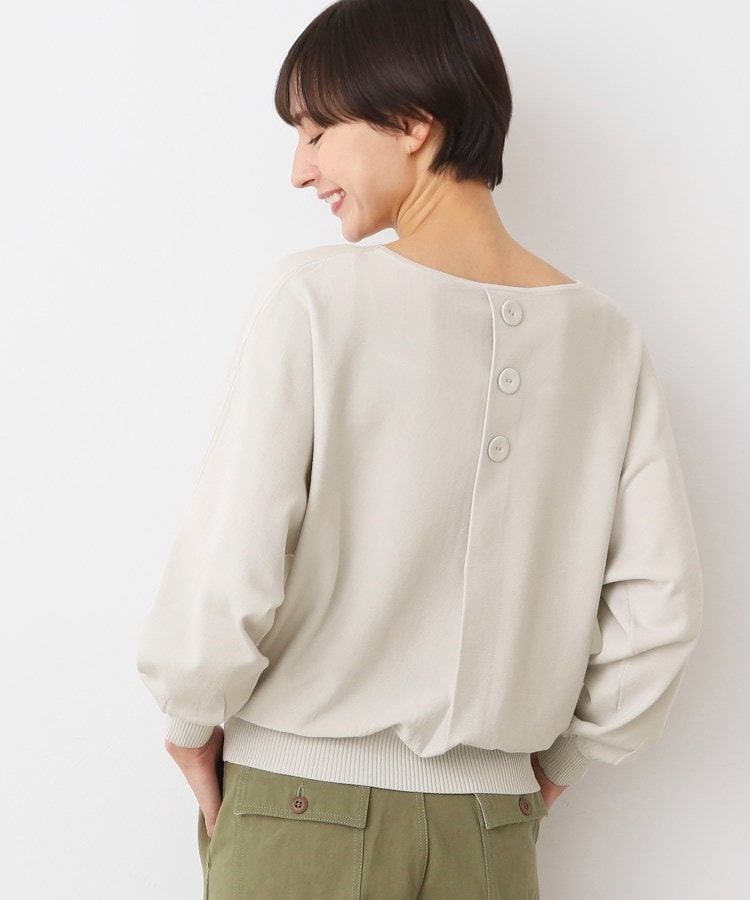 洗える】後ろボタンニットプルオーバー長袖(XS~L)(ニット 洗える】後ろボタンニットプルオーバー長袖(XS~L)(ニット