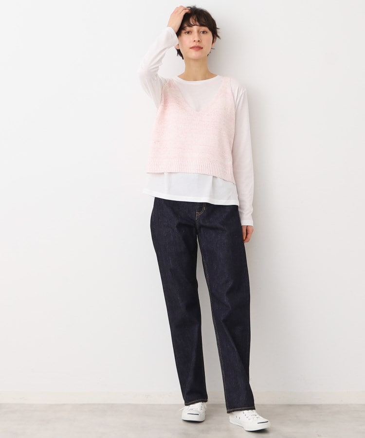 デッサン(レディース)(Dessin(Ladies))の【洗える】リネンニットキャミソール6
