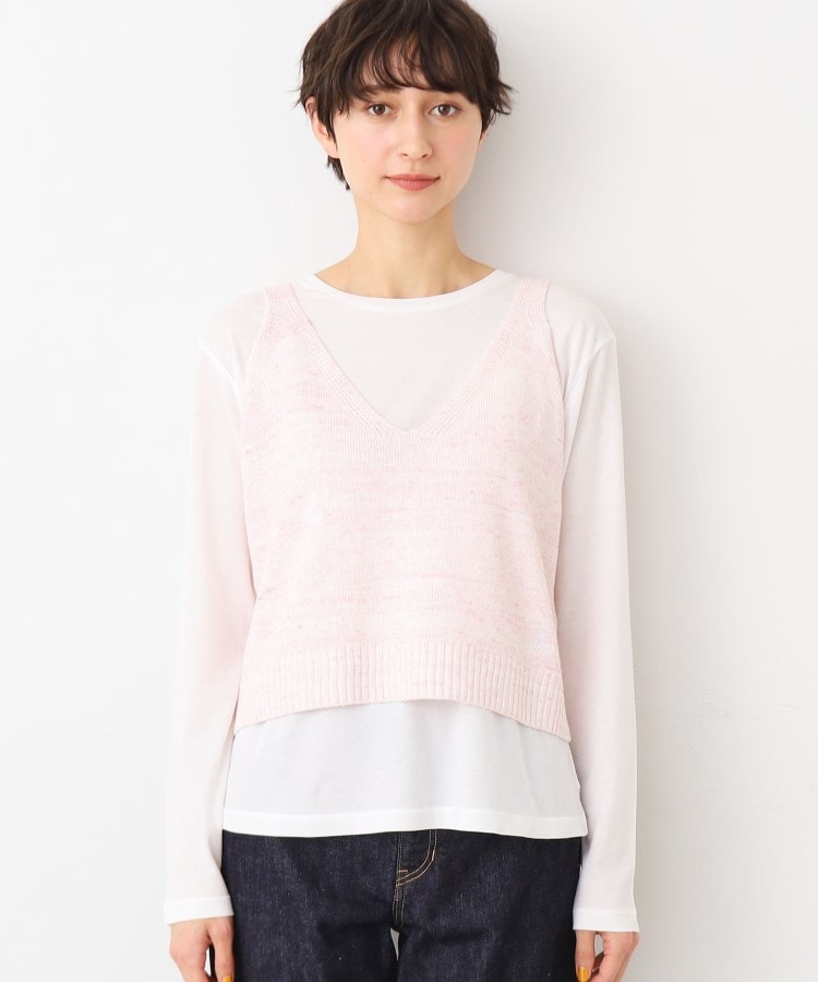 デッサン(レディース)(Dessin(Ladies))の【洗える】リネンニットキャミソール9