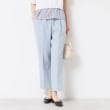 デッサン(レディース)(Dessin(Ladies))の【ウエストゴム・洗える】センターライン入りテーパードパンツ（XS～L） サックスブルー(090)