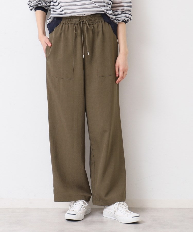 デッサン(レディース)(Dessin(Ladies))の【ウエストゴム】アウトポケット付きパンツ（XS～L）1