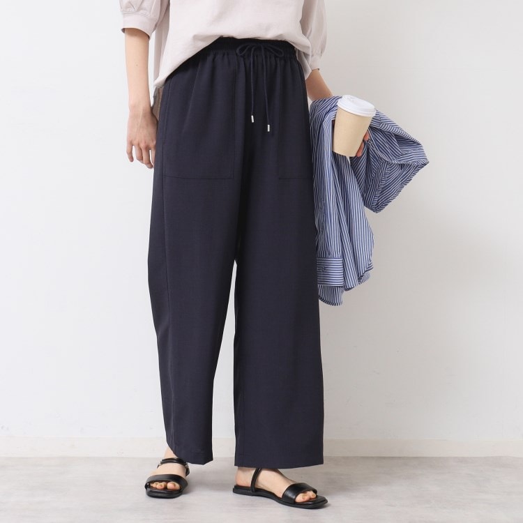 デッサン(レディース)(Dessin(Ladies))の【ウエストゴム】アウトポケット付きパンツ（XS～L） フルレングスパンツ