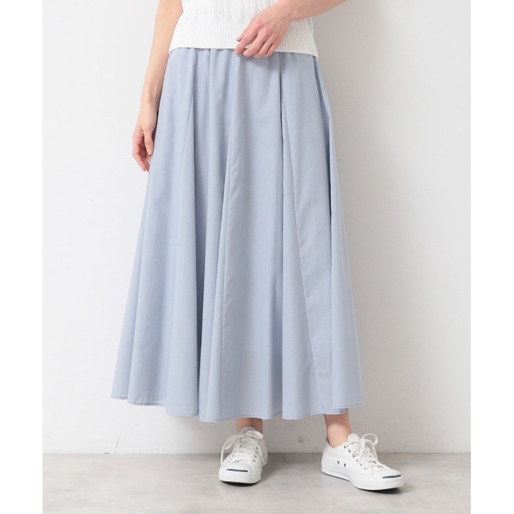デッサン(レディース)(Dessin(Ladies))の【5色展開・ウエストゴム・洗える】エアリーフレアスカート（XS～L） マキシ・ロングスカート