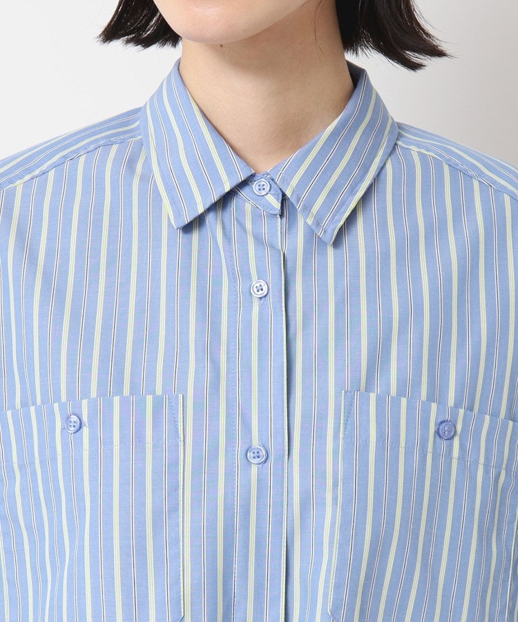 デッサン(レディース)(Dessin(Ladies))の【洗える・4サイズ展開】ポケット付きクロップド丈シャツ（XS～L）4