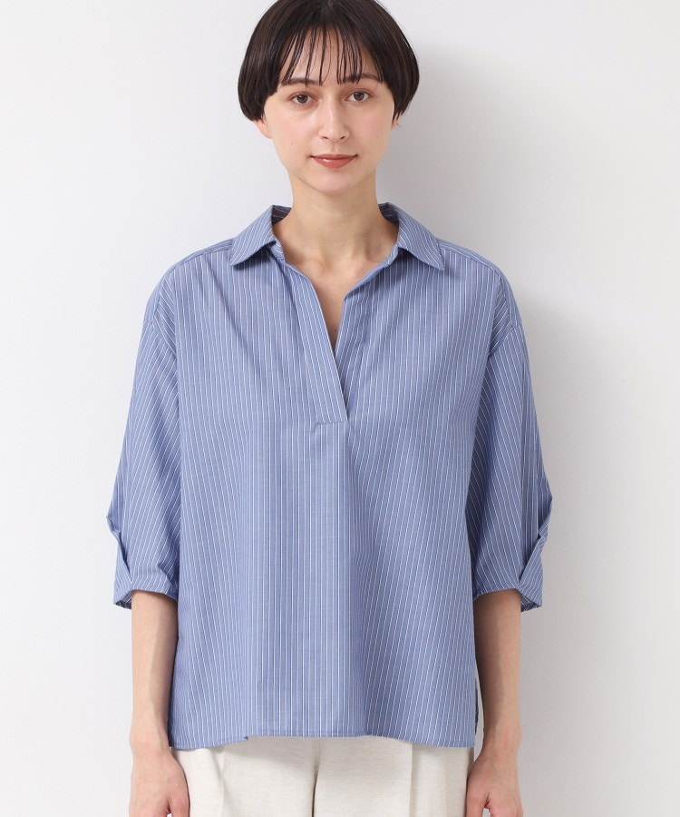 デッサン(レディース)(Dessin(Ladies))の【洗える・4サイズ展開】スキッパーシャツブラウス（XS～L）13
