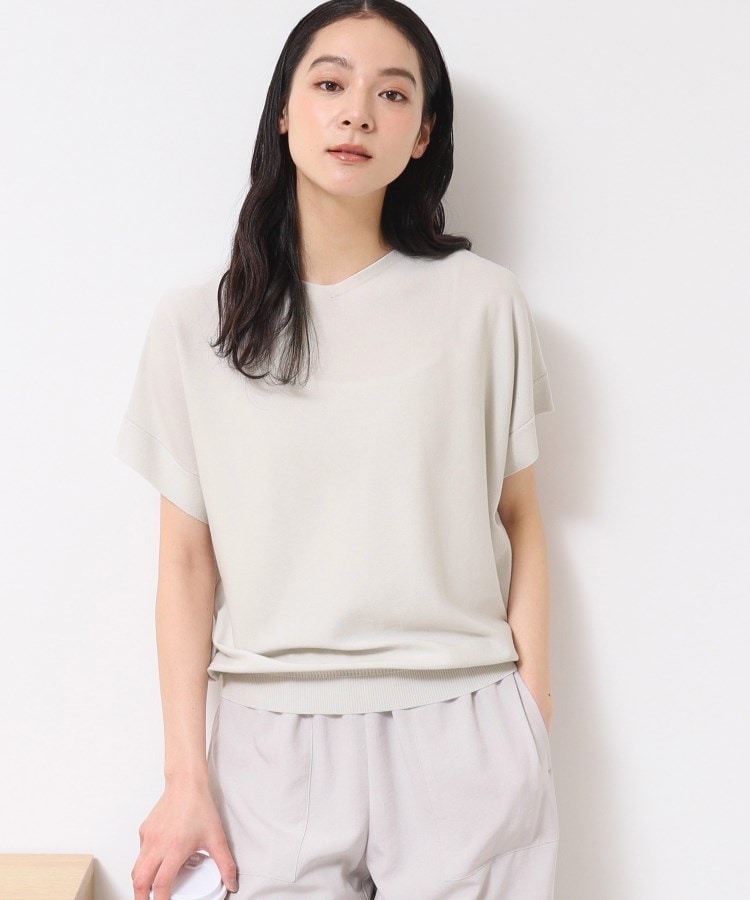 デッサン(レディース)(Dessin(Ladies))の【洗える・4サイズ展開】後ろボタンニットプルオーバーフレンチスリーブ10