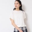 デッサン(レディース)(Dessin(Ladies))の【洗える・4サイズ展開】後ろボタンニットプルオーバーフレンチスリーブ ホワイト(002)