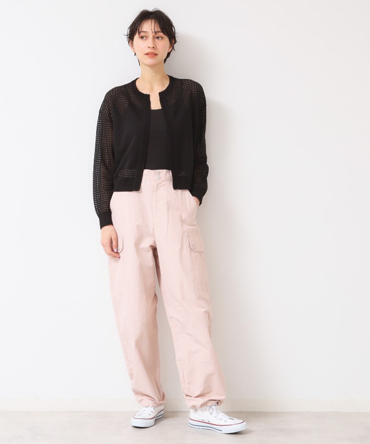 デッサン(レディース)(Dessin(Ladies))の【洗える】チェック柄シアークルーネックカーディガン7